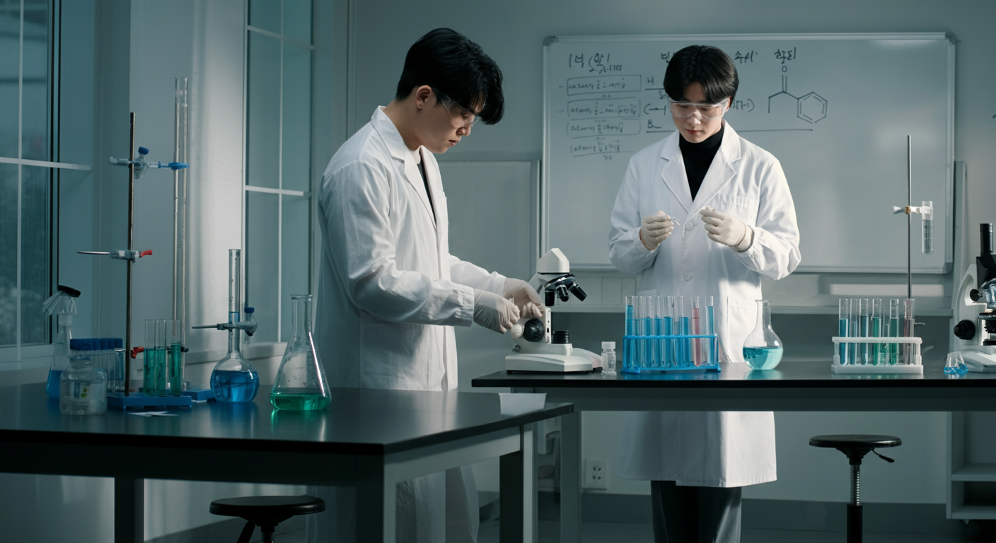 연구실에서 실험하는 모습